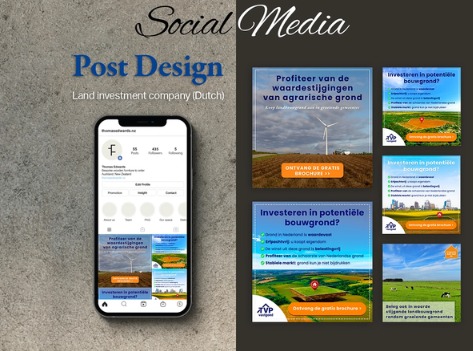 Social media ads for a Dutch land investment company