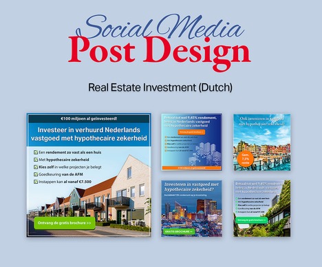 Social media ads for a Dutch real estate investment company