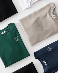 Product shot, folded T-shirts