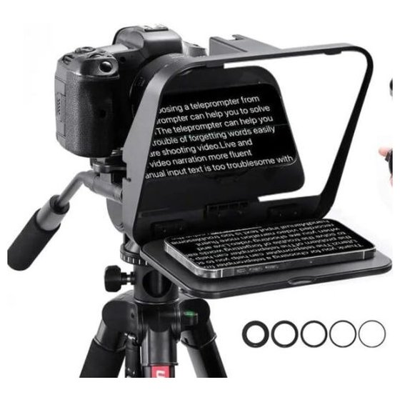 Camera teleprompter